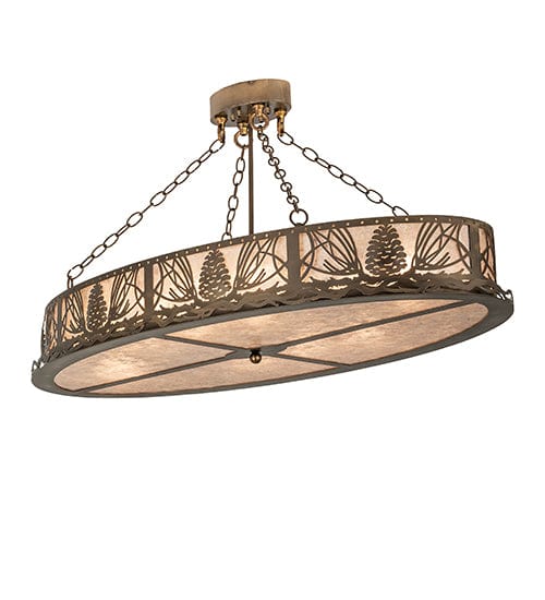 Mountain Pine 48" Oblong Semi Flush Mount