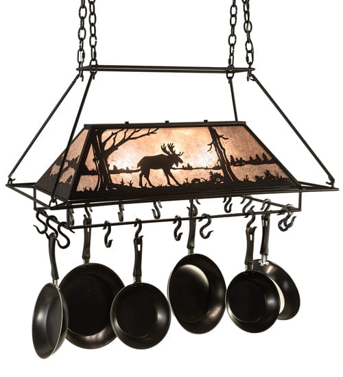Moose Lake 40" 3 Light Pot Rack