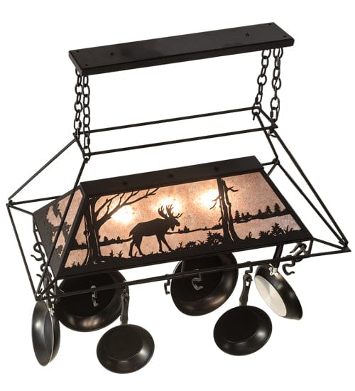 Moose Lake 40" 3 Light Pot Rack
