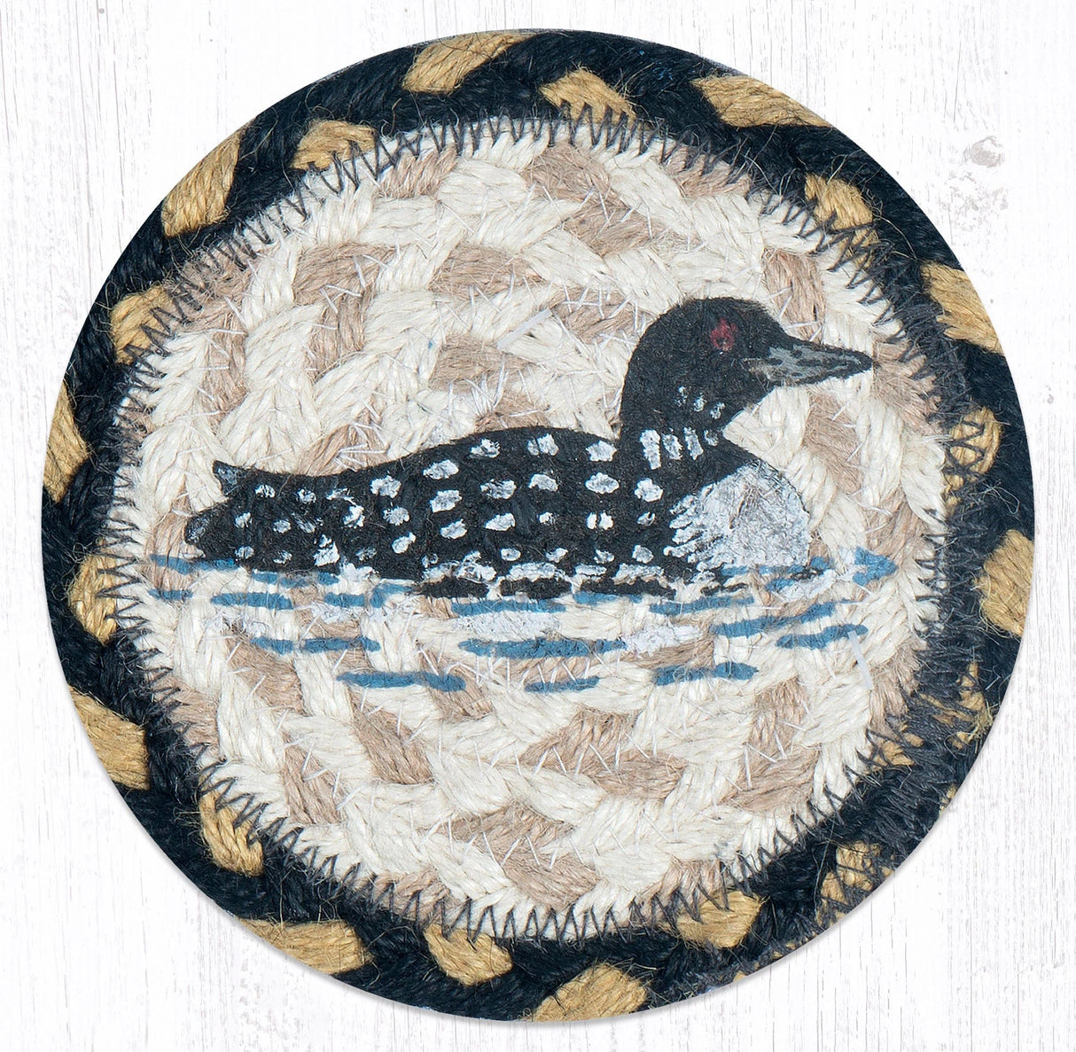 Lake Scene Loon Printed Coaster