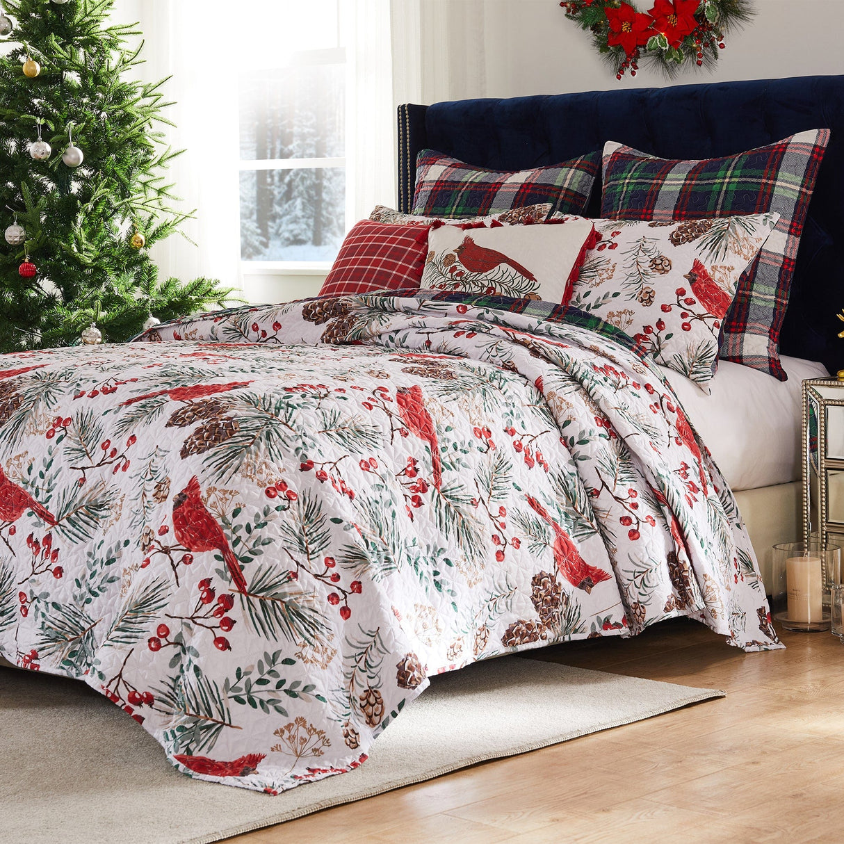 Cardinal Cottage Reversible Quilt Set