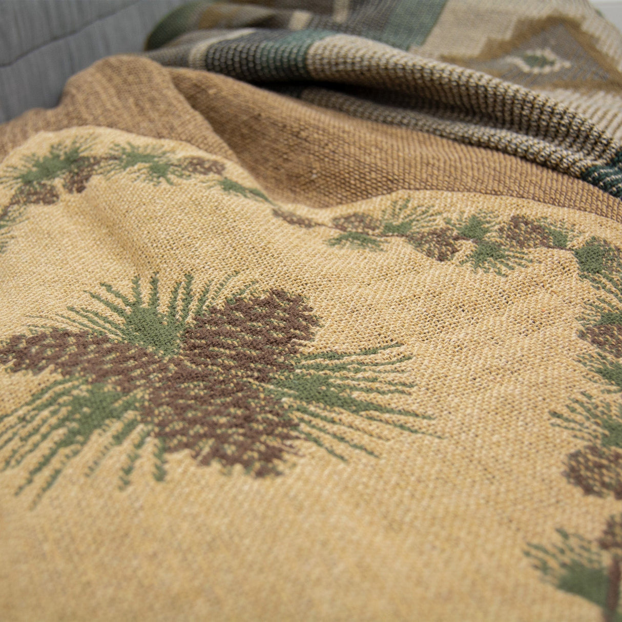 Antique Pine Matelasse Throw