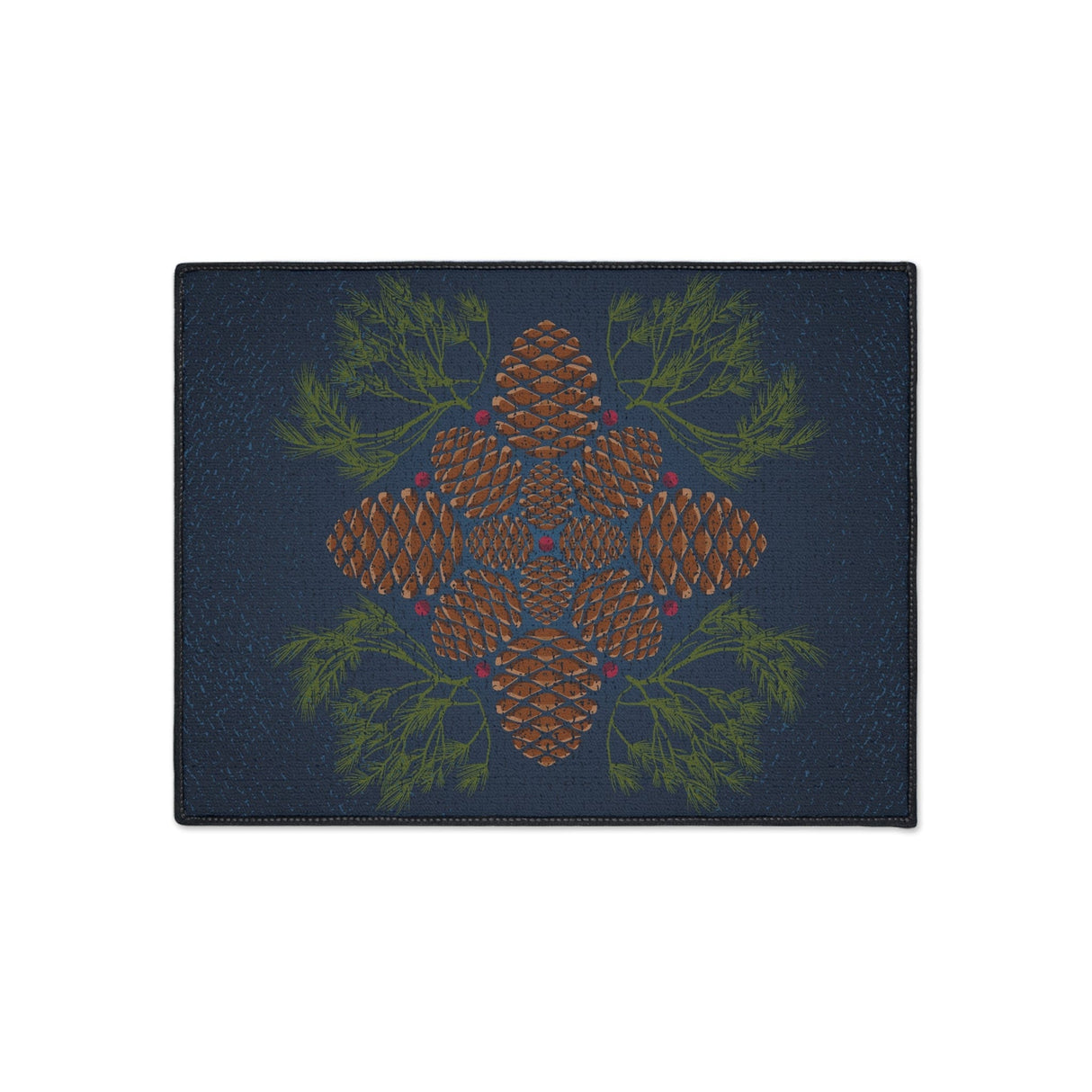 Blue Pinecone Non-Slip Rug