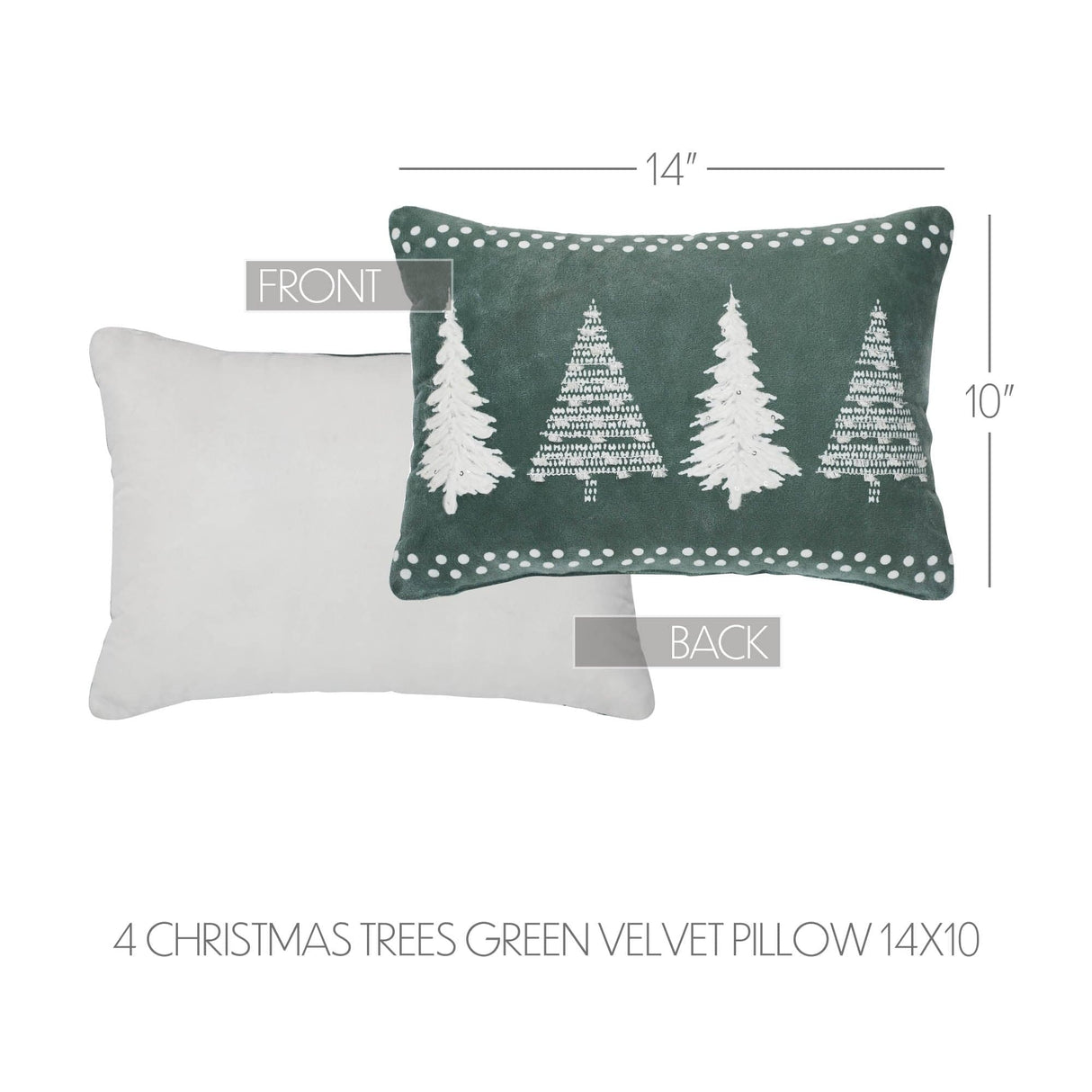 Green Tree Sequins Accent Pillow