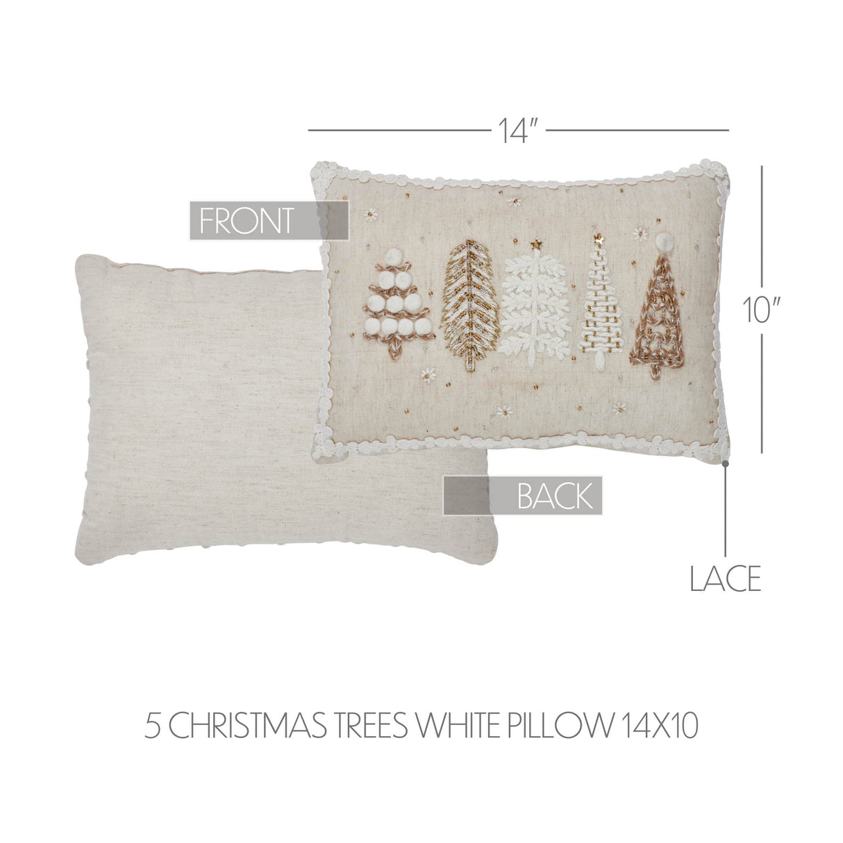 Embroidered Tree Accent Pillow