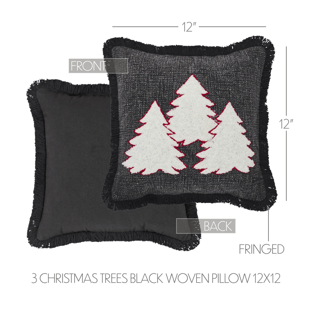 Triple Tree Woven Accent Pillow