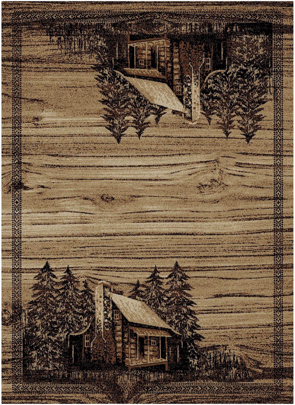 Rocky Mountain Cabin Area Rug