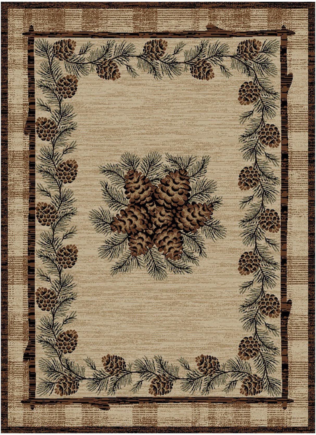 Pinecone Crown Area Rug