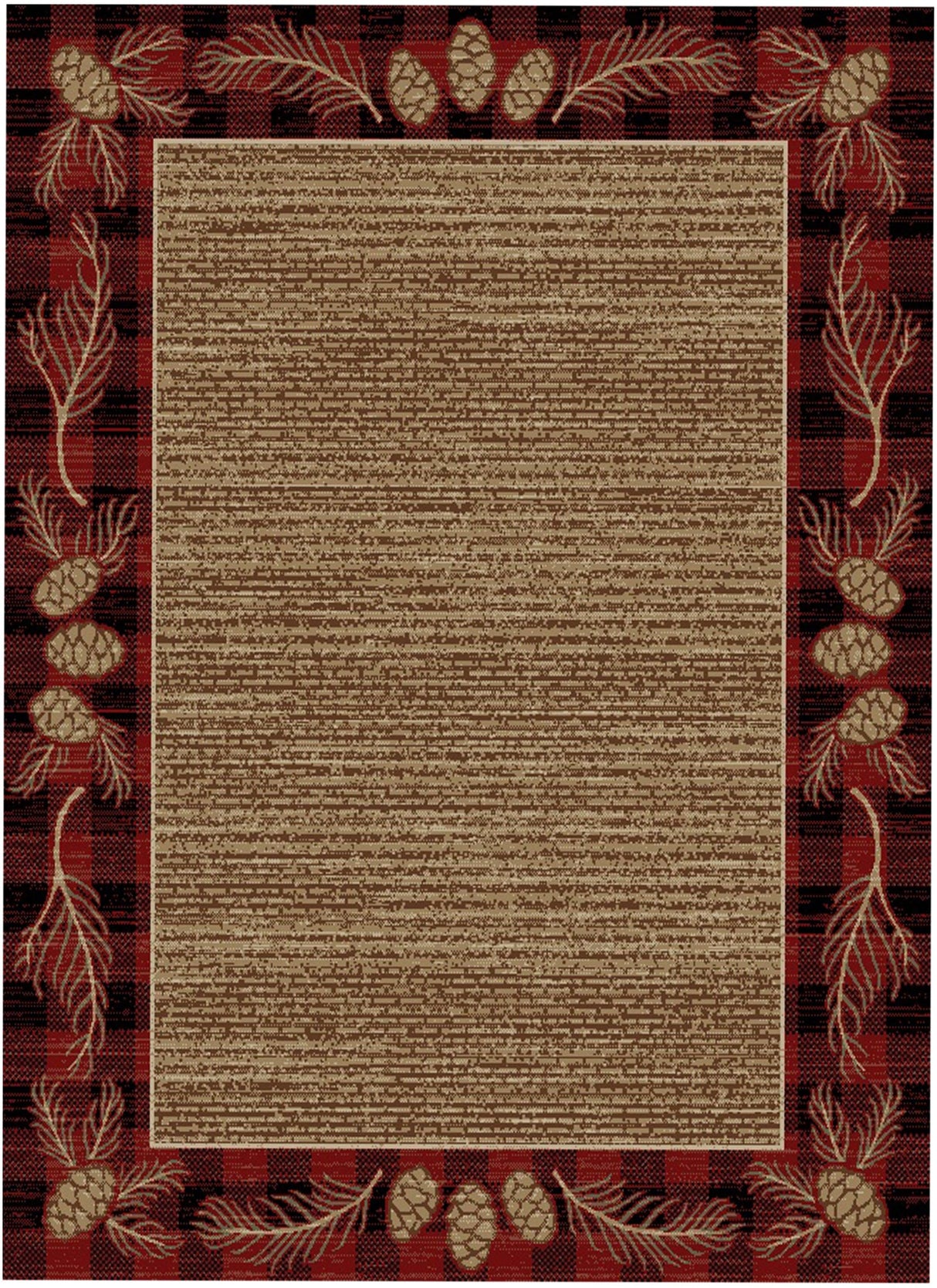 Payson Plaid Border Area Rug