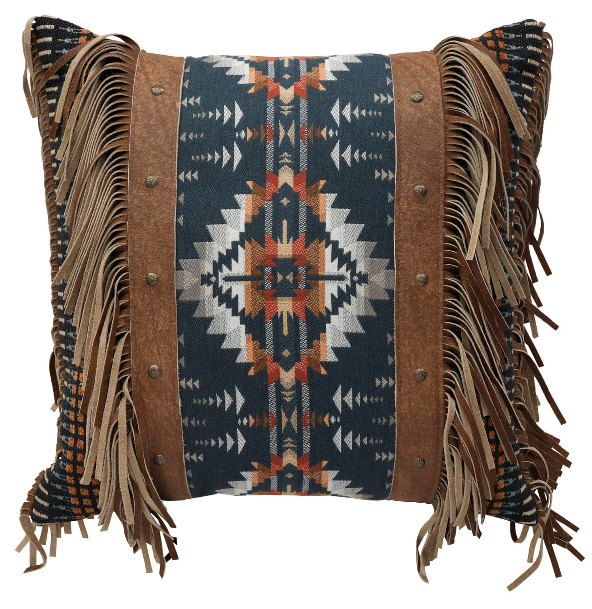Bronco Blue Square Pillow