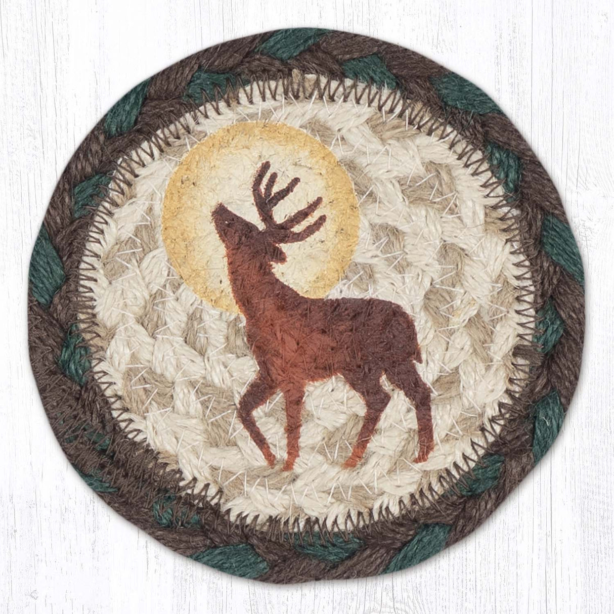 Full Moon Deer Printed Coaster