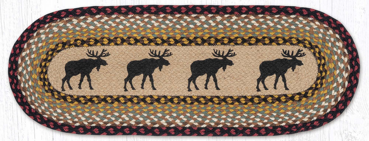 Moose Weave Black Oval Table Runner