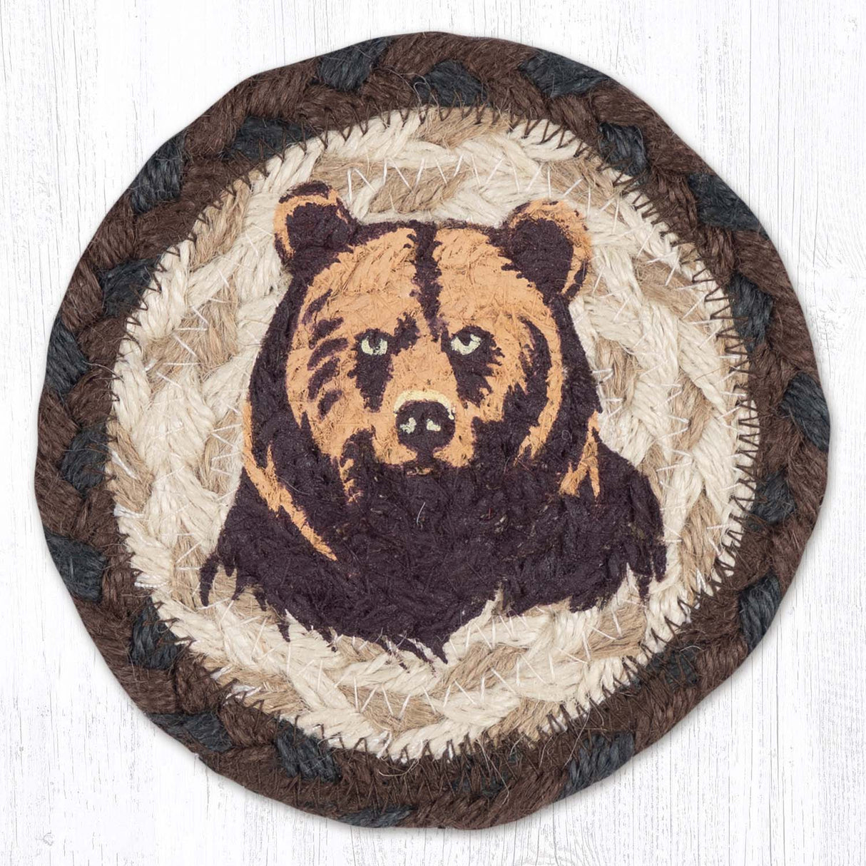 Brown Bear Stare Printed Coaster