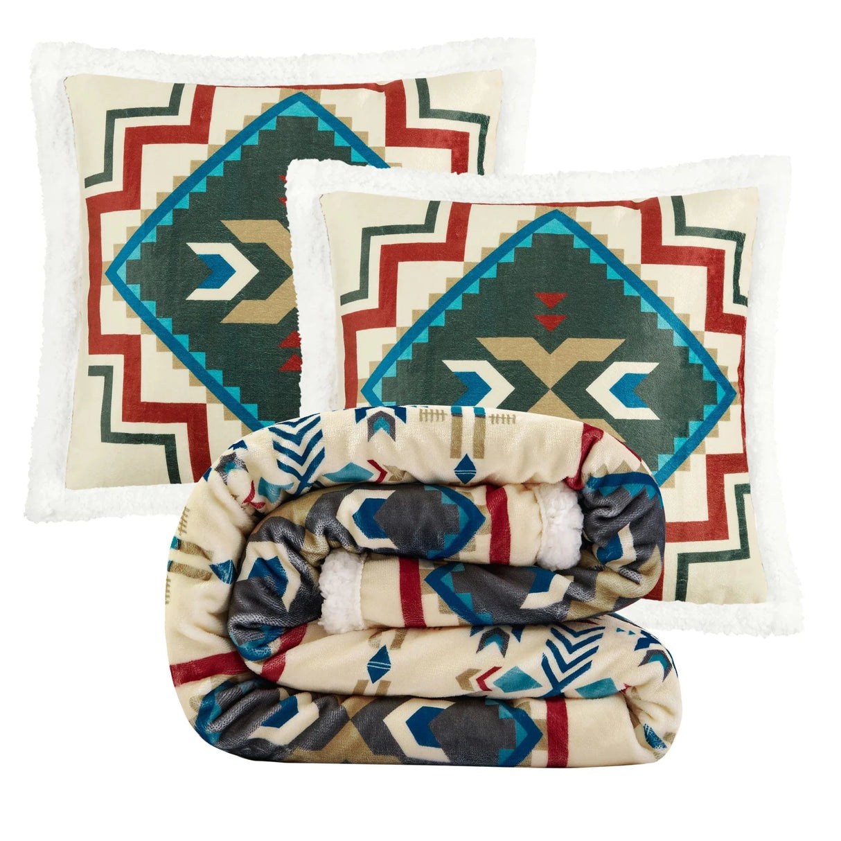 Lost Monuments Sherpa Throw Set