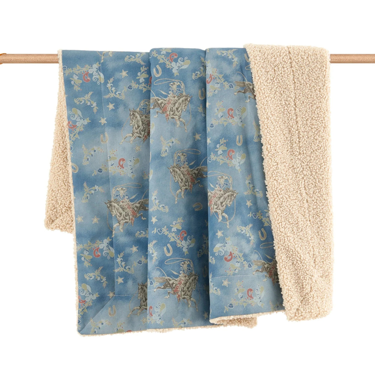 Denim Washed Cowboy Teddy-Backed Throw