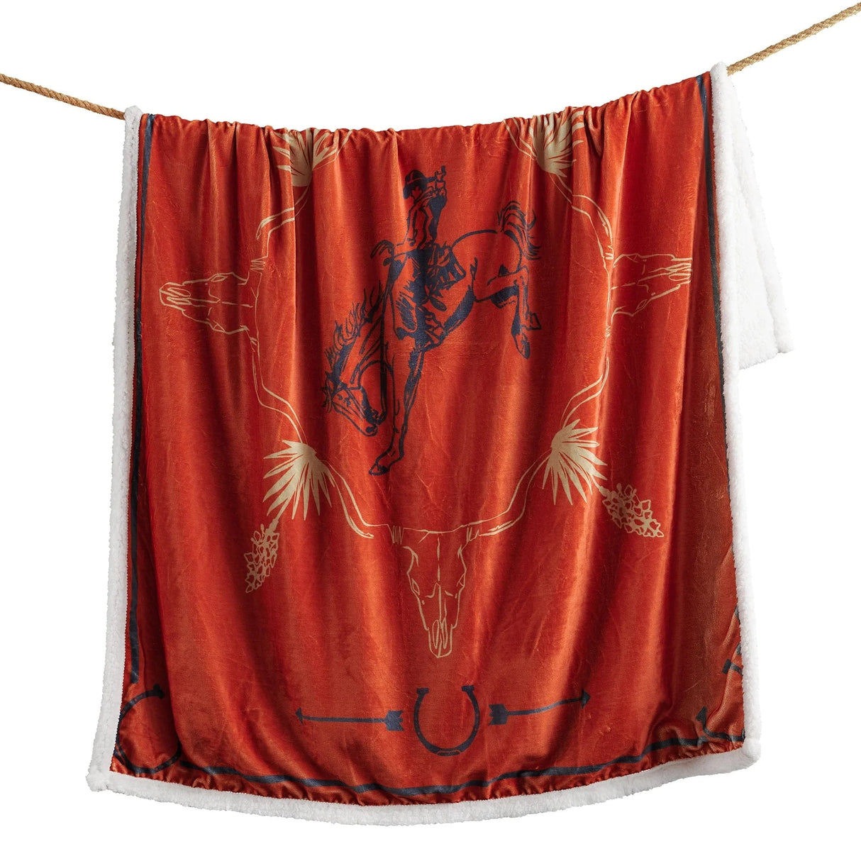 Lubbock Bronco Sherpa Throw