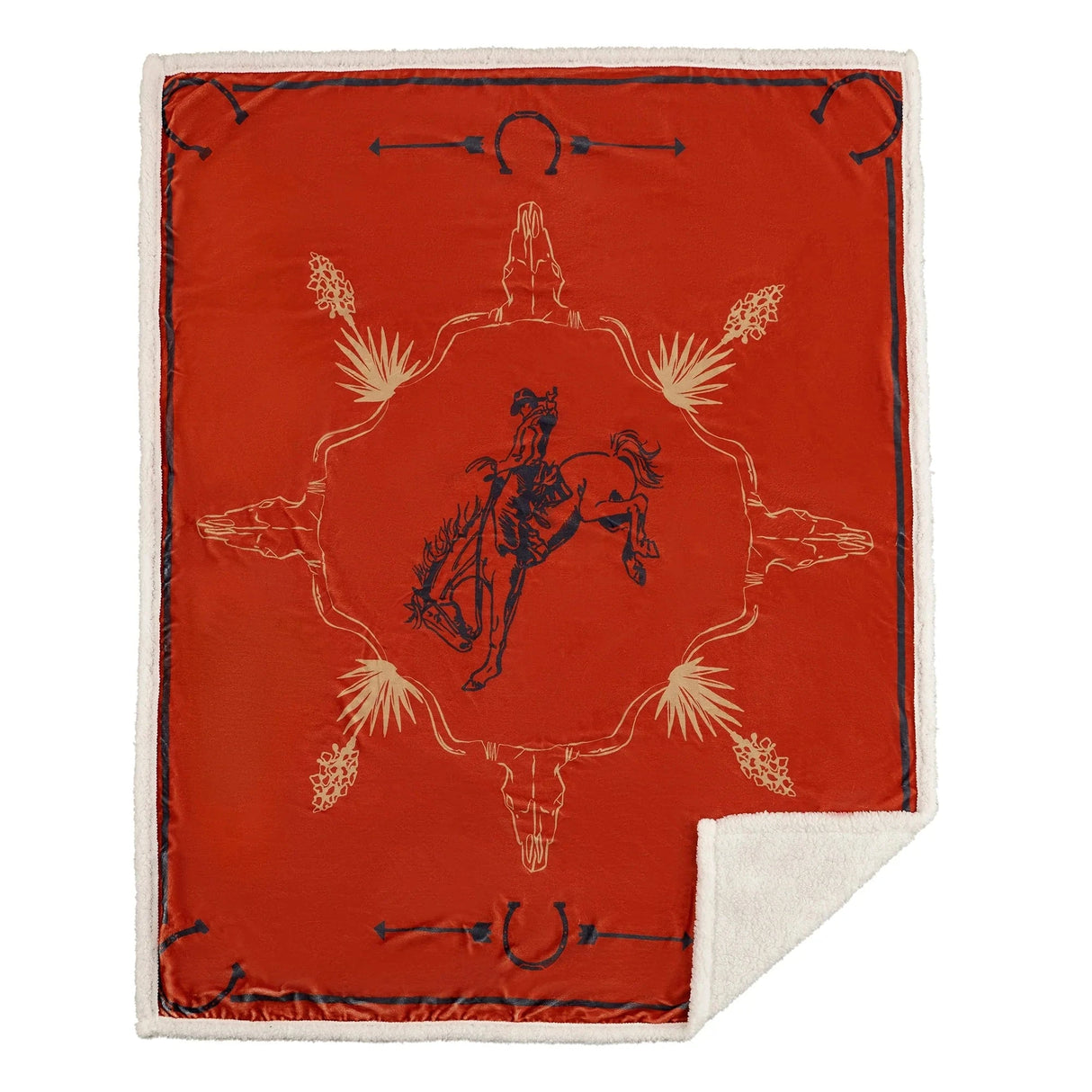 Lubbock Bronco Sherpa Throw