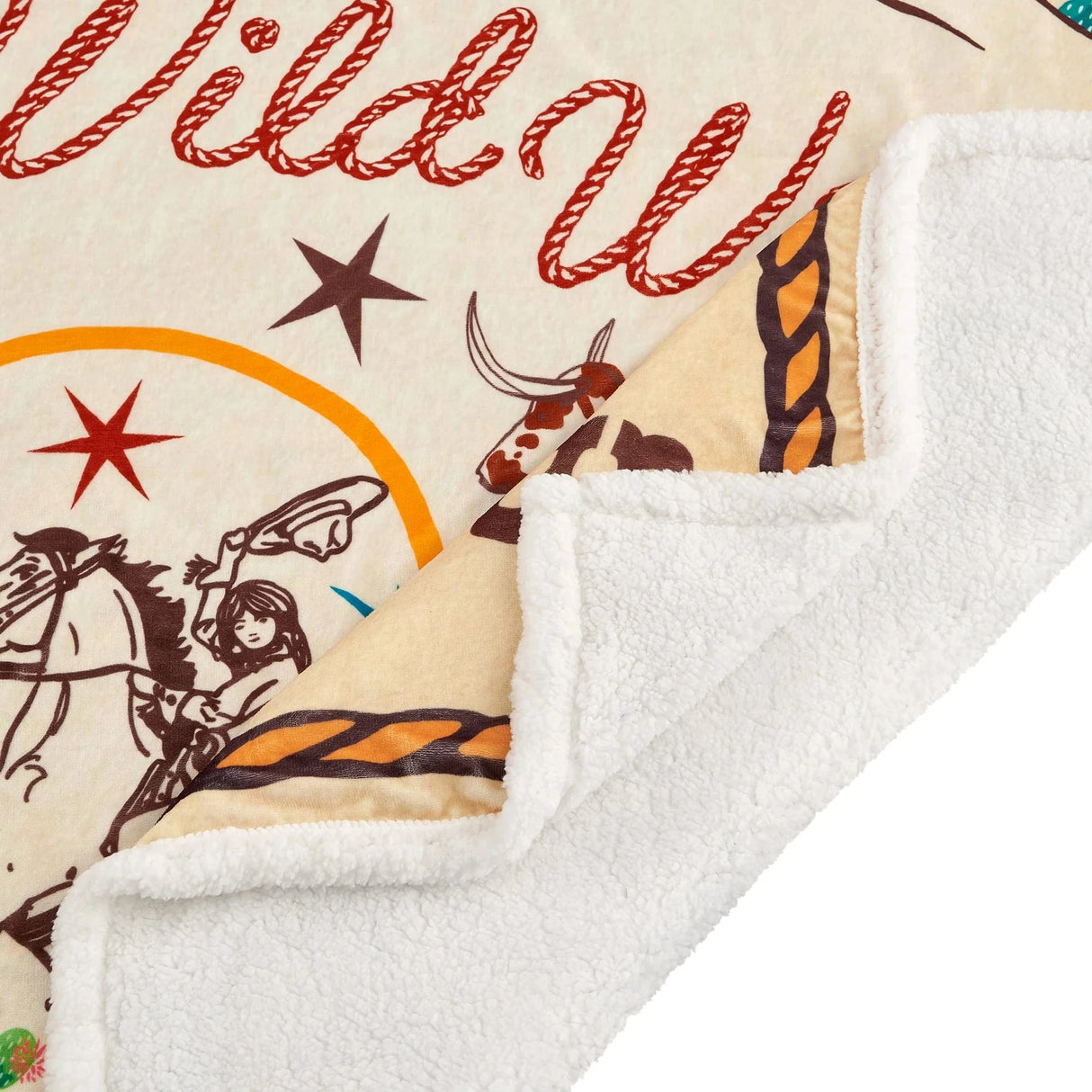WIld West Giddy Up Sherpa Throw