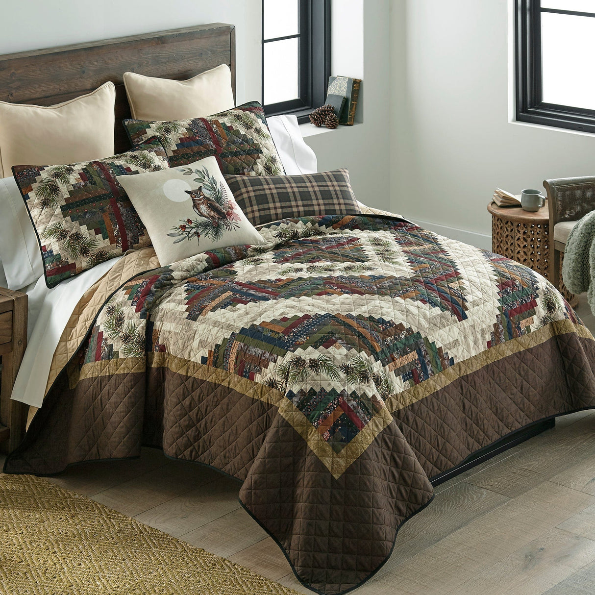 Pinecones & Plaid Quilt Set