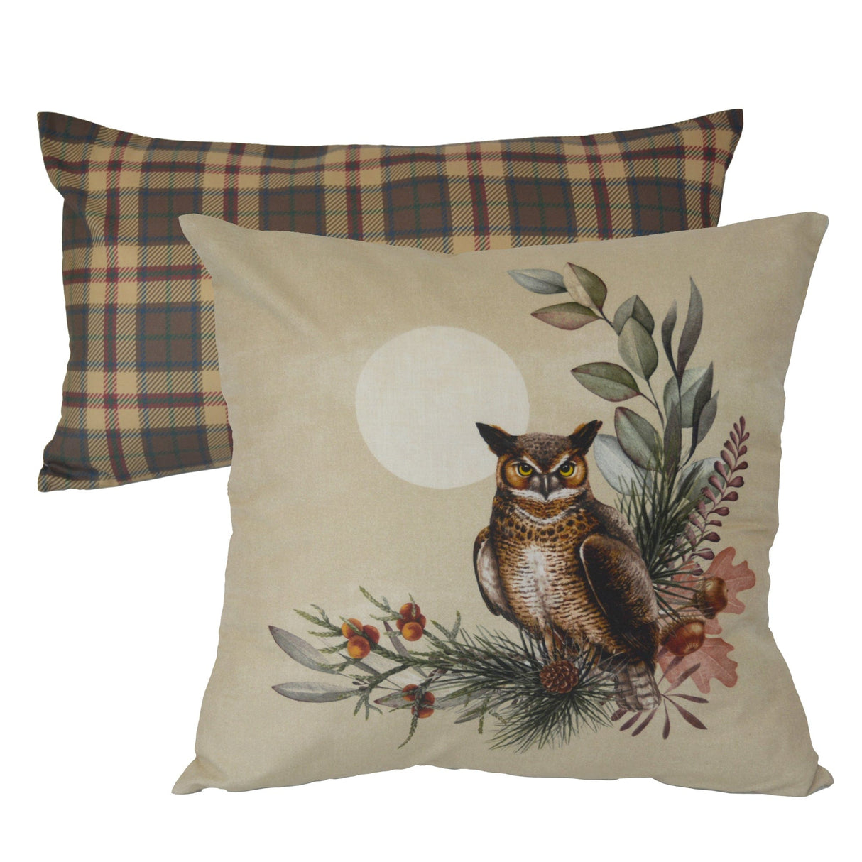 Pinecones & Plaid Pillow Set