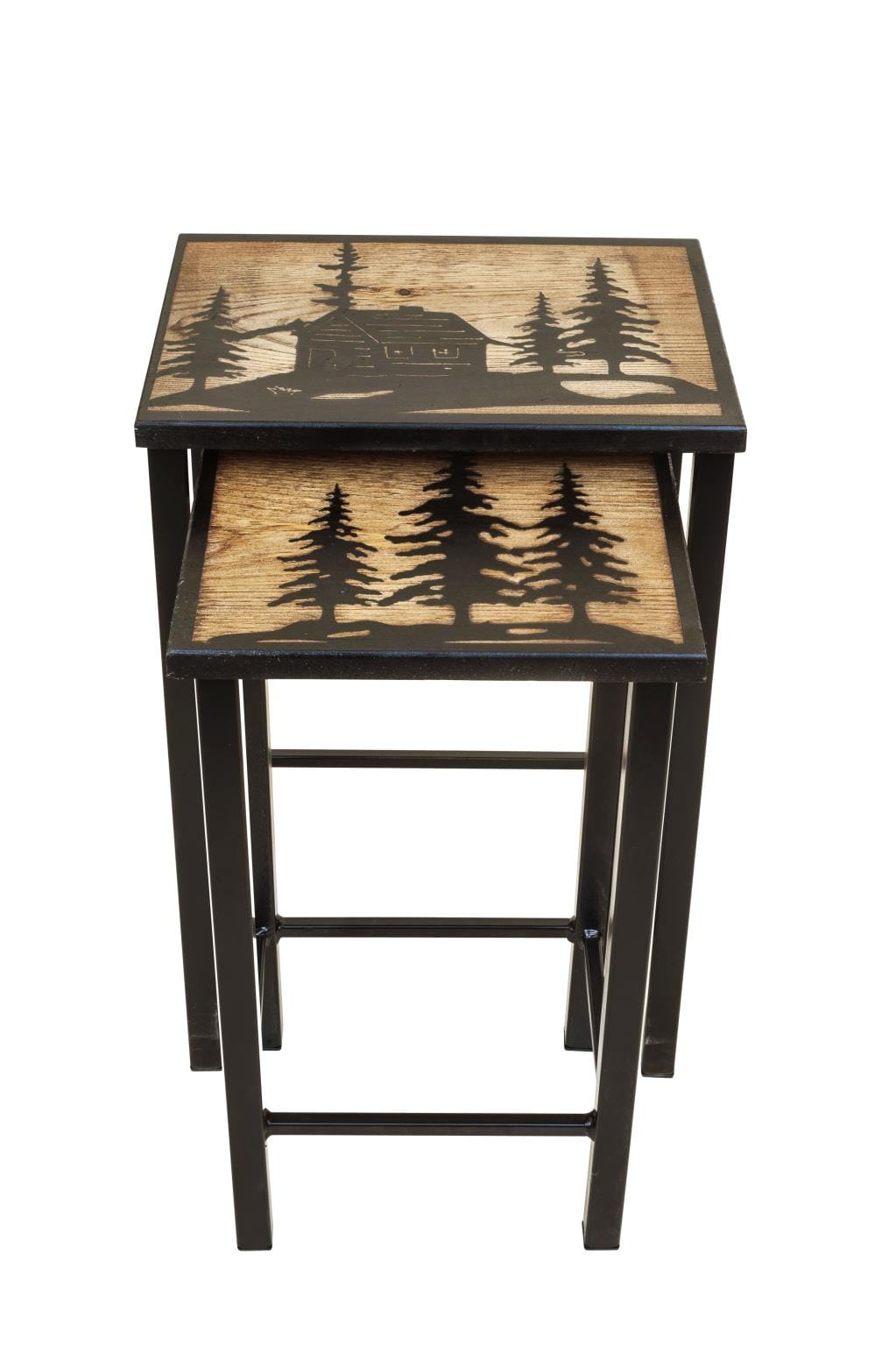 Black Stain Cabin Forest Drink Tables
