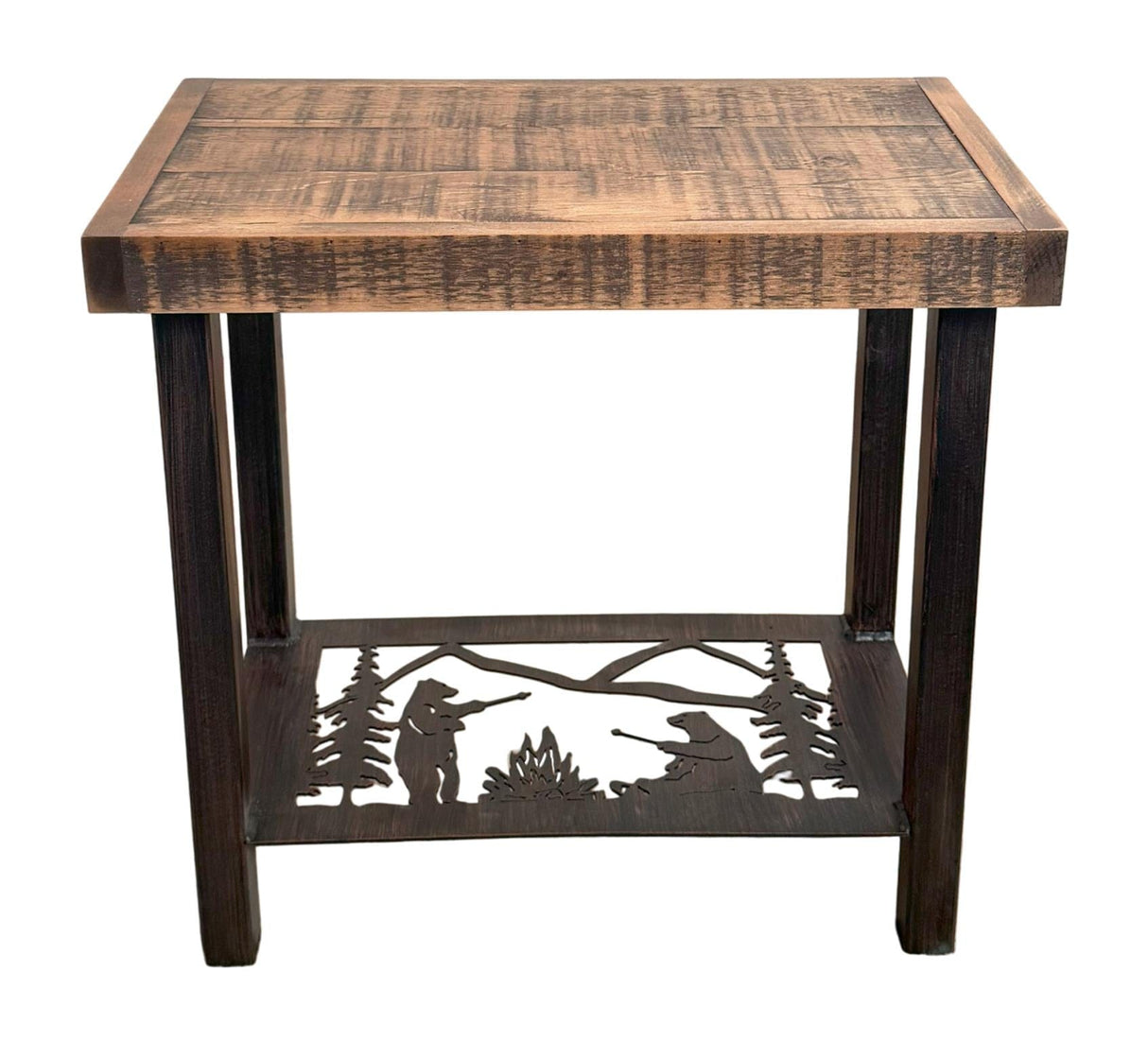Rough Stain Bear Camp Side Table