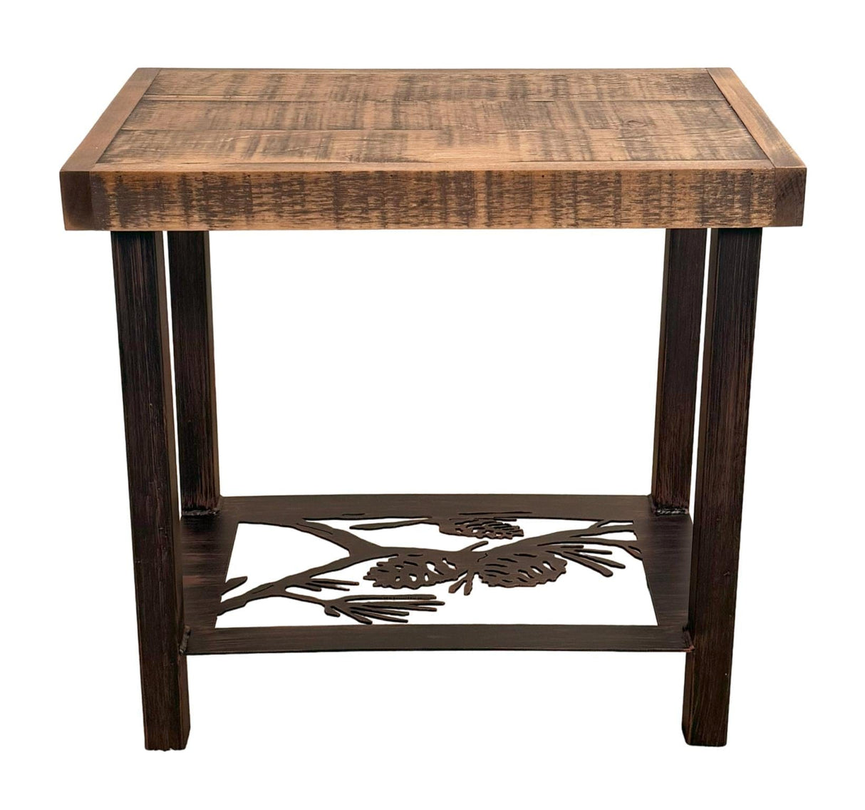 Rough Stain Pinecone Side Table