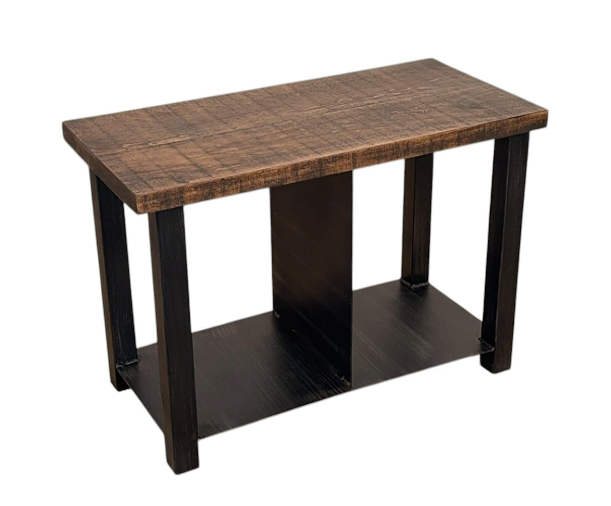 Rough Stain Metal Bench