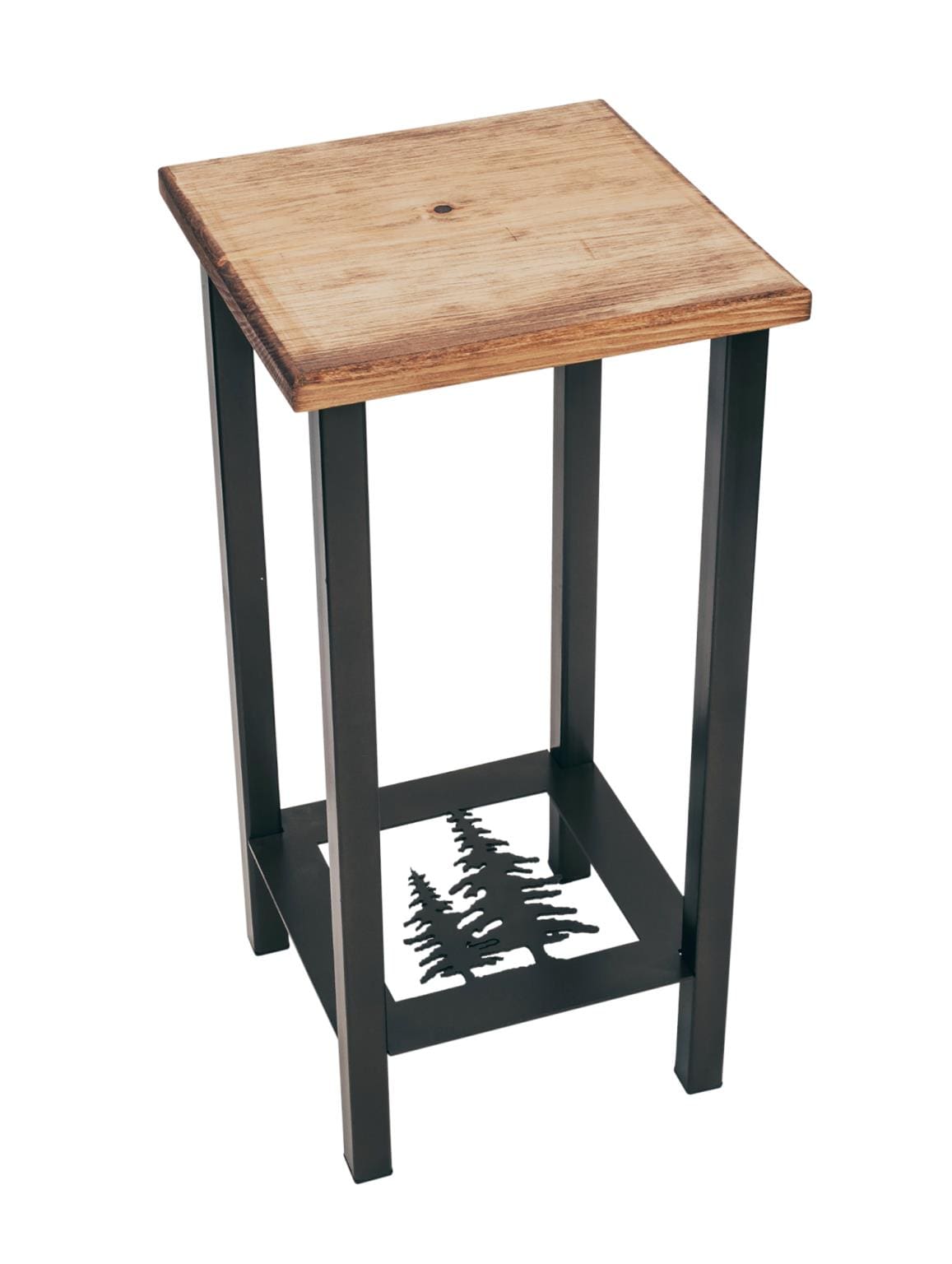 Black Stain Wood Top Forest Drink Table