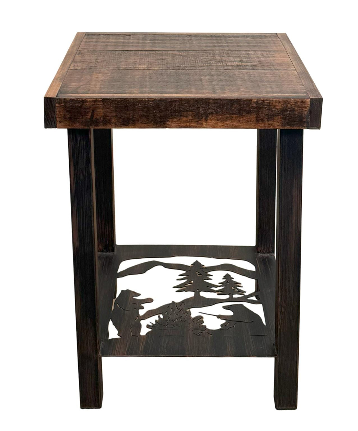 Rough Stain Bear Camp End Table