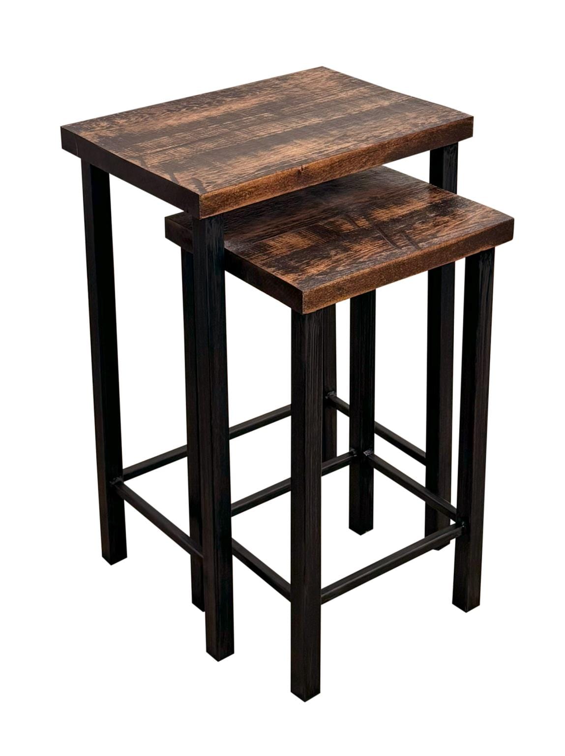 Rough Stain Nesting Tables