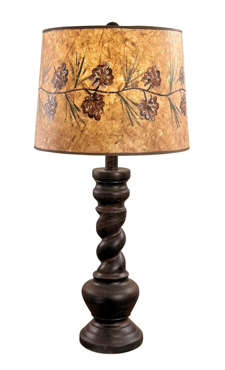 Black Birch Pinecone Table Lamp