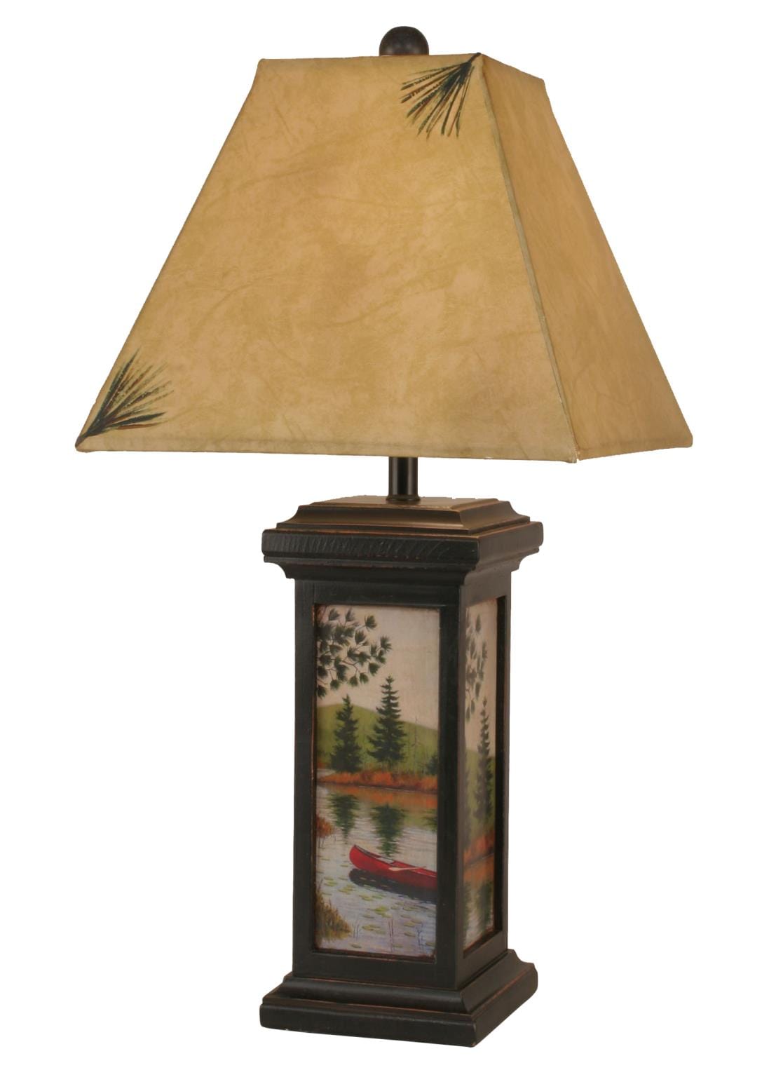 Canoe Scene Table Lamp