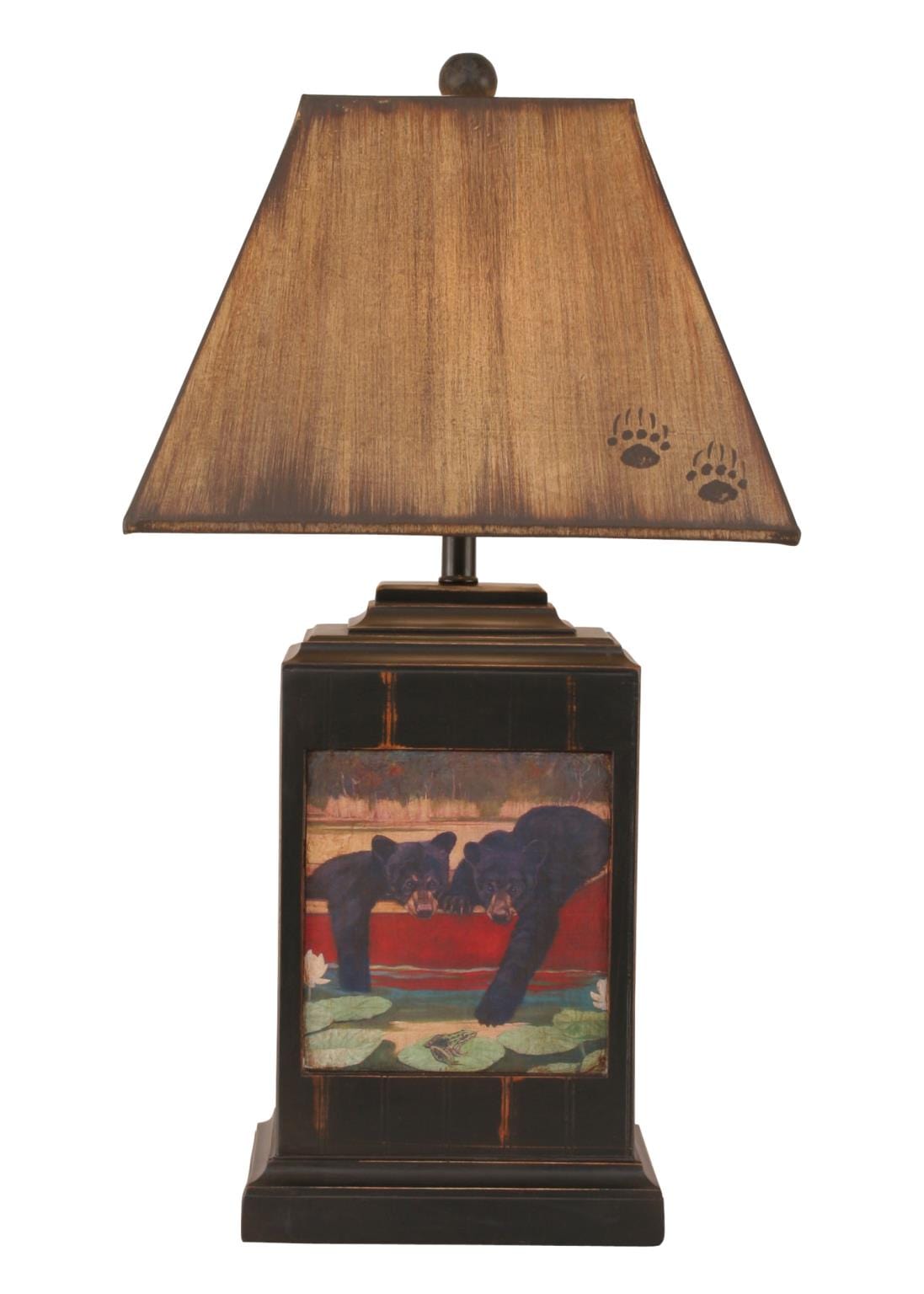 Colorful Bear Canoe Table Lamp