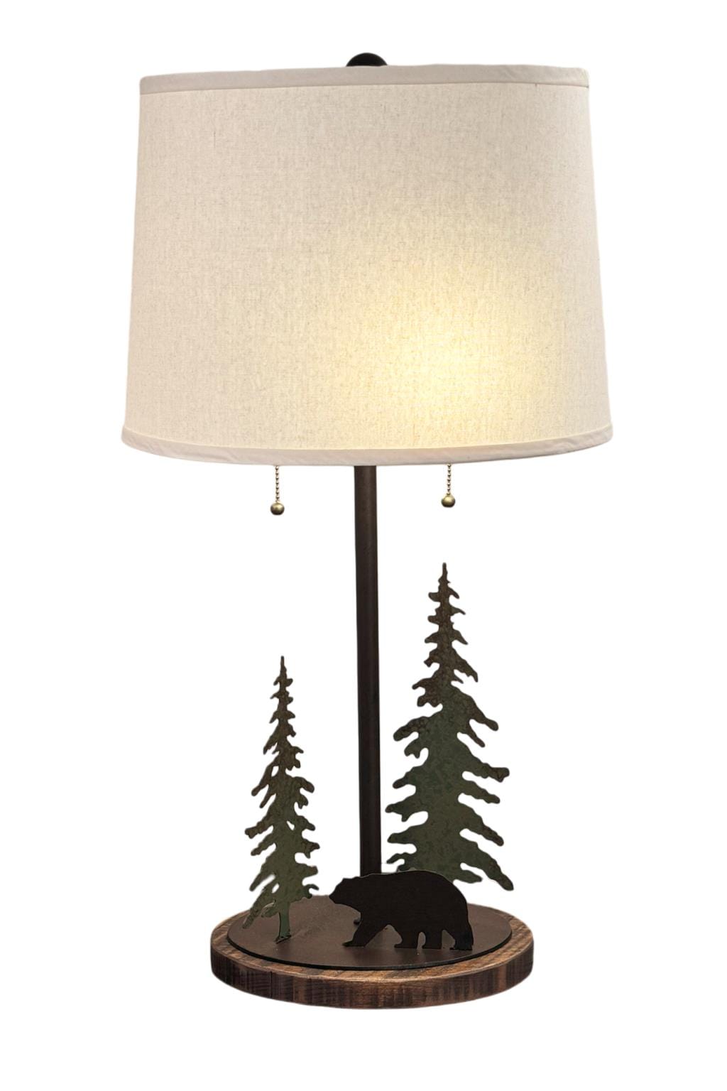Rough Stain Bear Forest Table Lamp