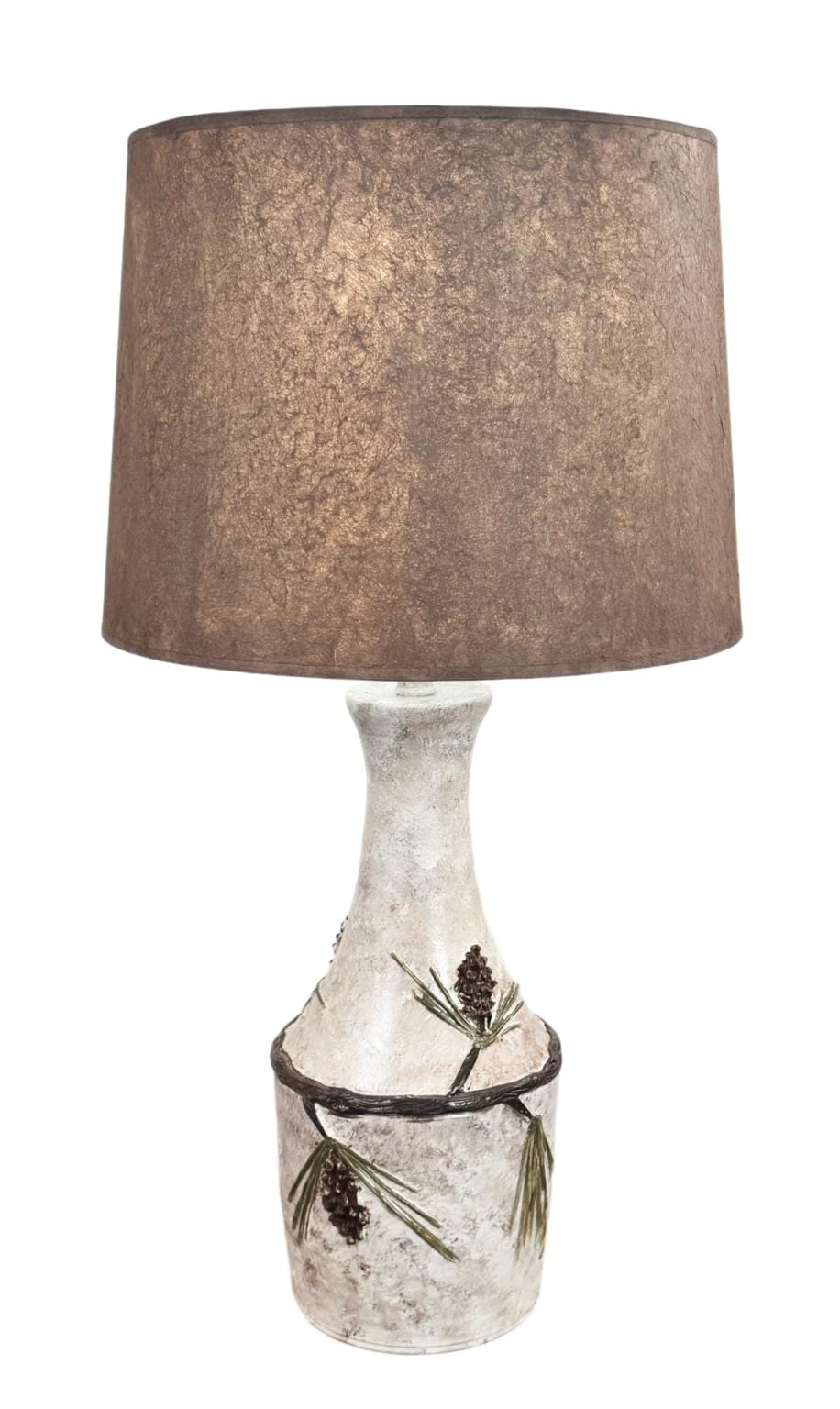 Pinecone Winter Vase Table Lamp