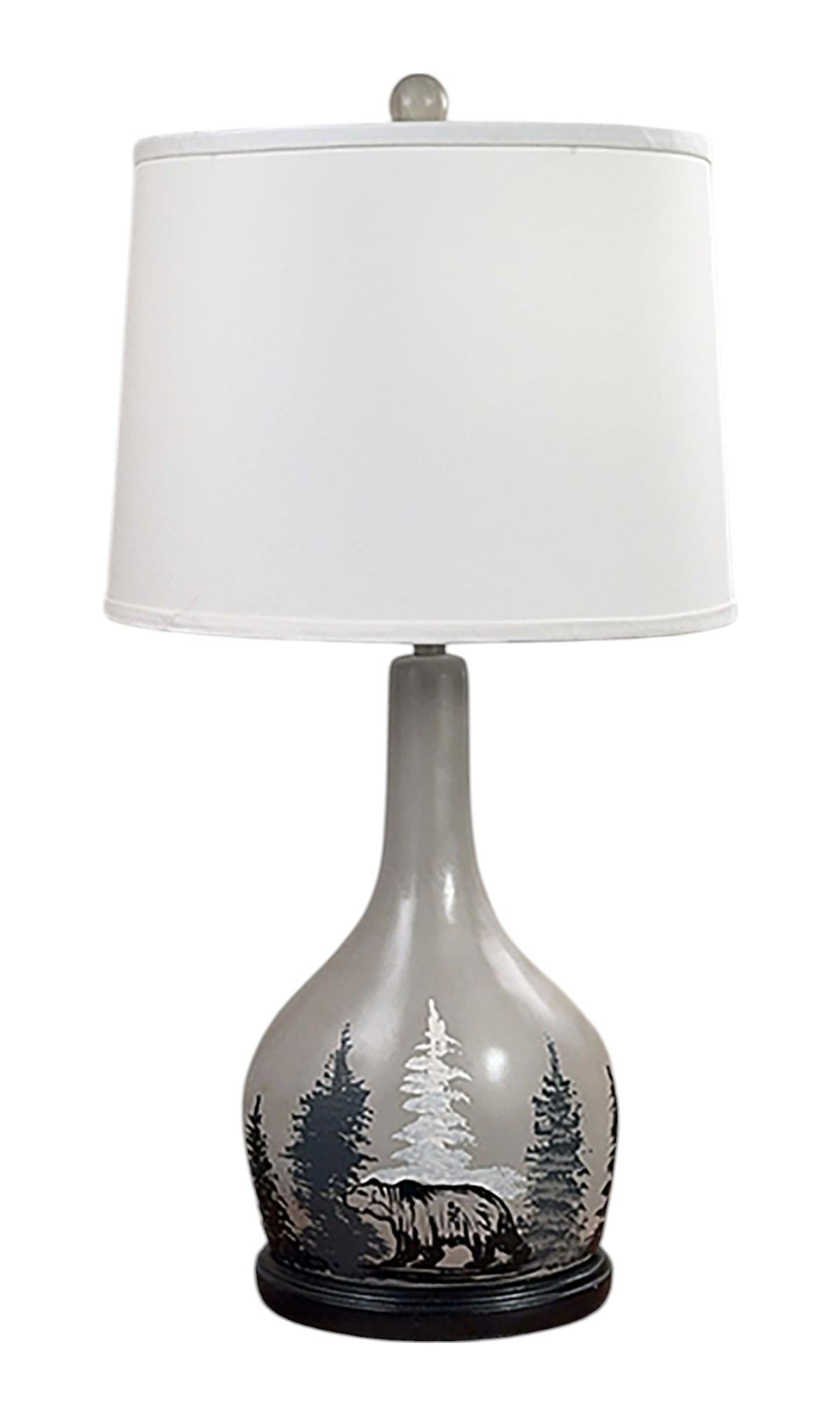 Teardrop Bear Forest Table Lamp
