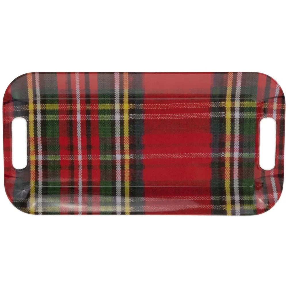 Classic Checkered Red Melamine Tray