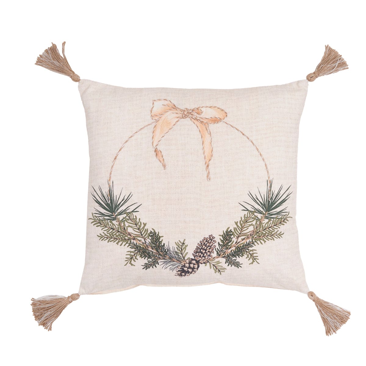 Perfect Pinecone Wreath Pillow