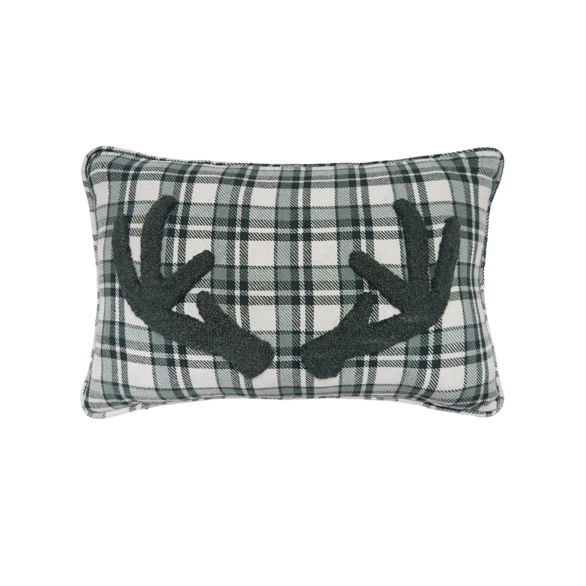 Plaid Antler Pillow