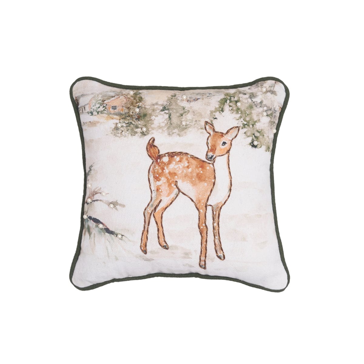 Snowfall Deer PIllow