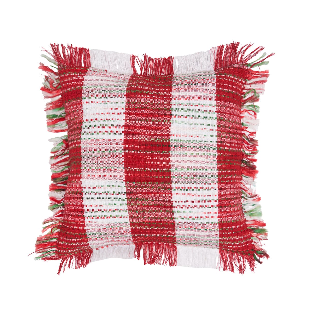 Red Weave Christmas Pillow