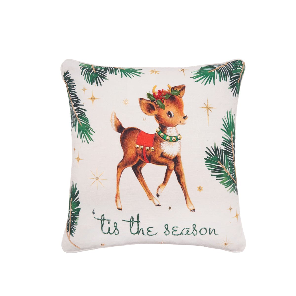 Tis The Season Reindeer Pillow