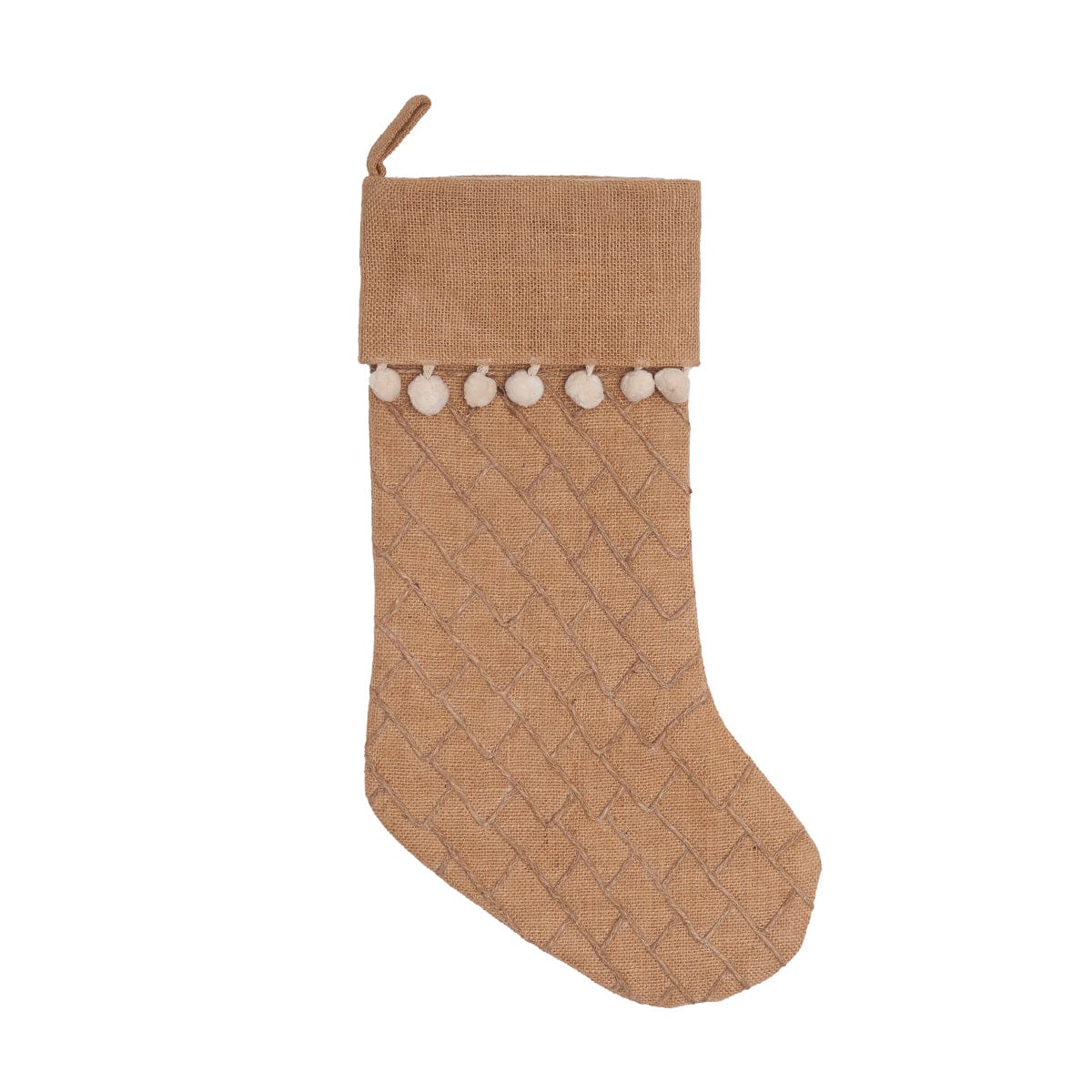 Tan Burlap Stocking