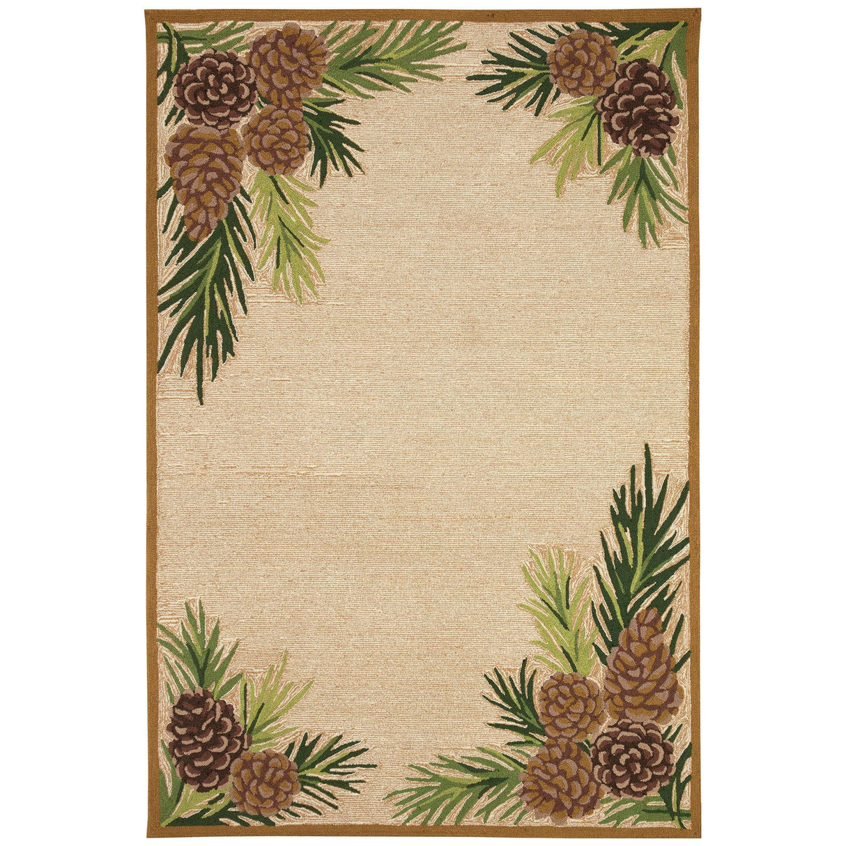 Pinecone Edge Natural Area Rug