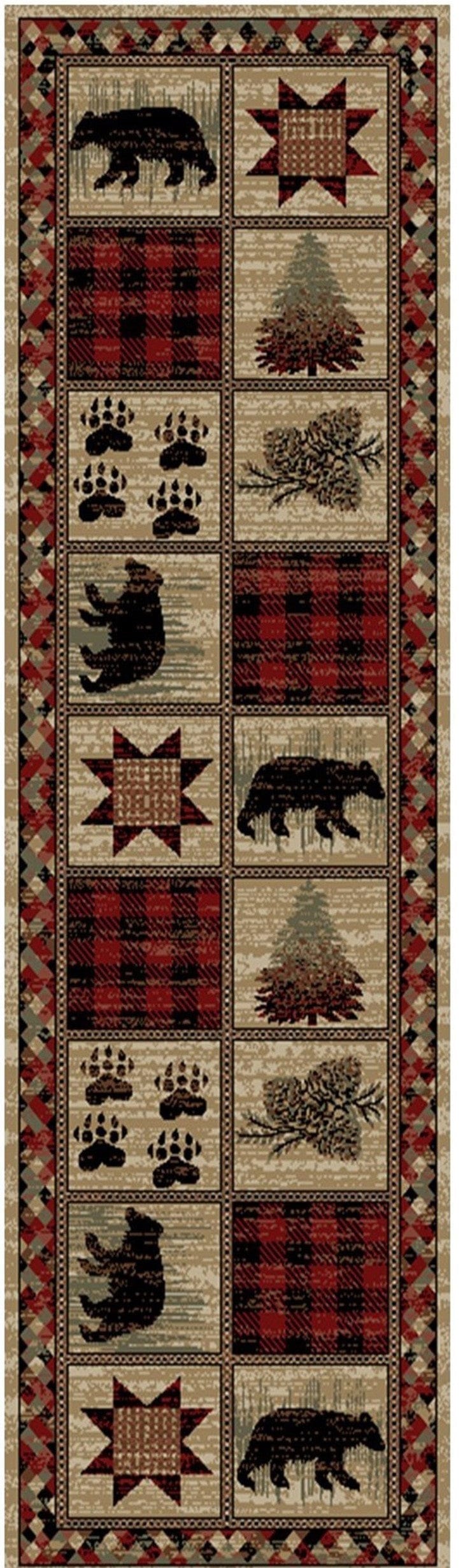 Hollow Check Area Rug