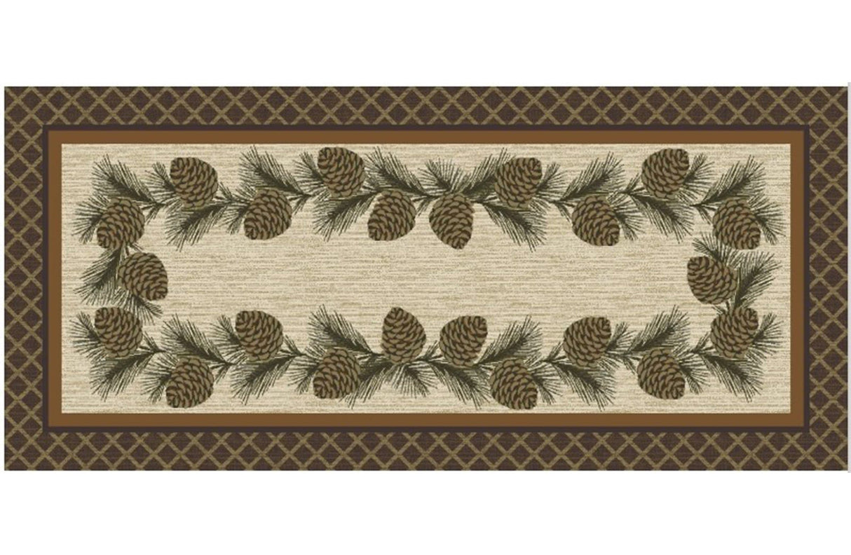 Pinecone & Plaid Accent Rug
