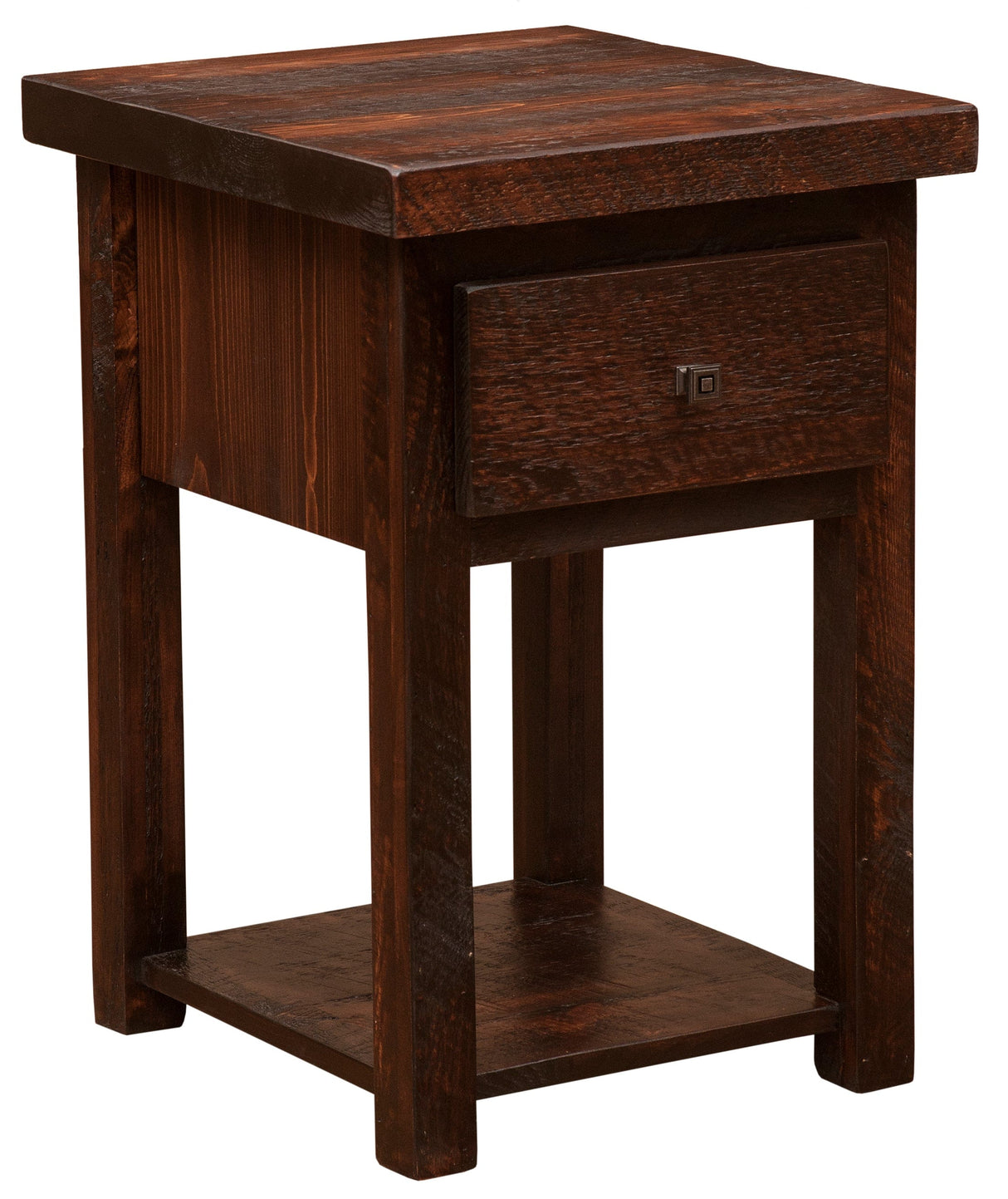 Rustic Home Nightstand With Shelf