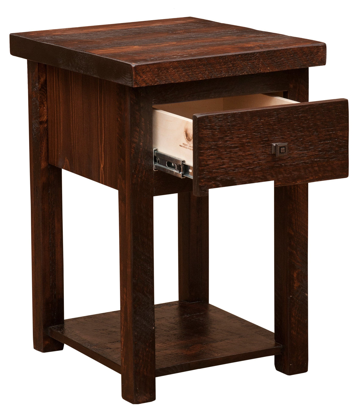 Rustic Home Nightstand With Shelf