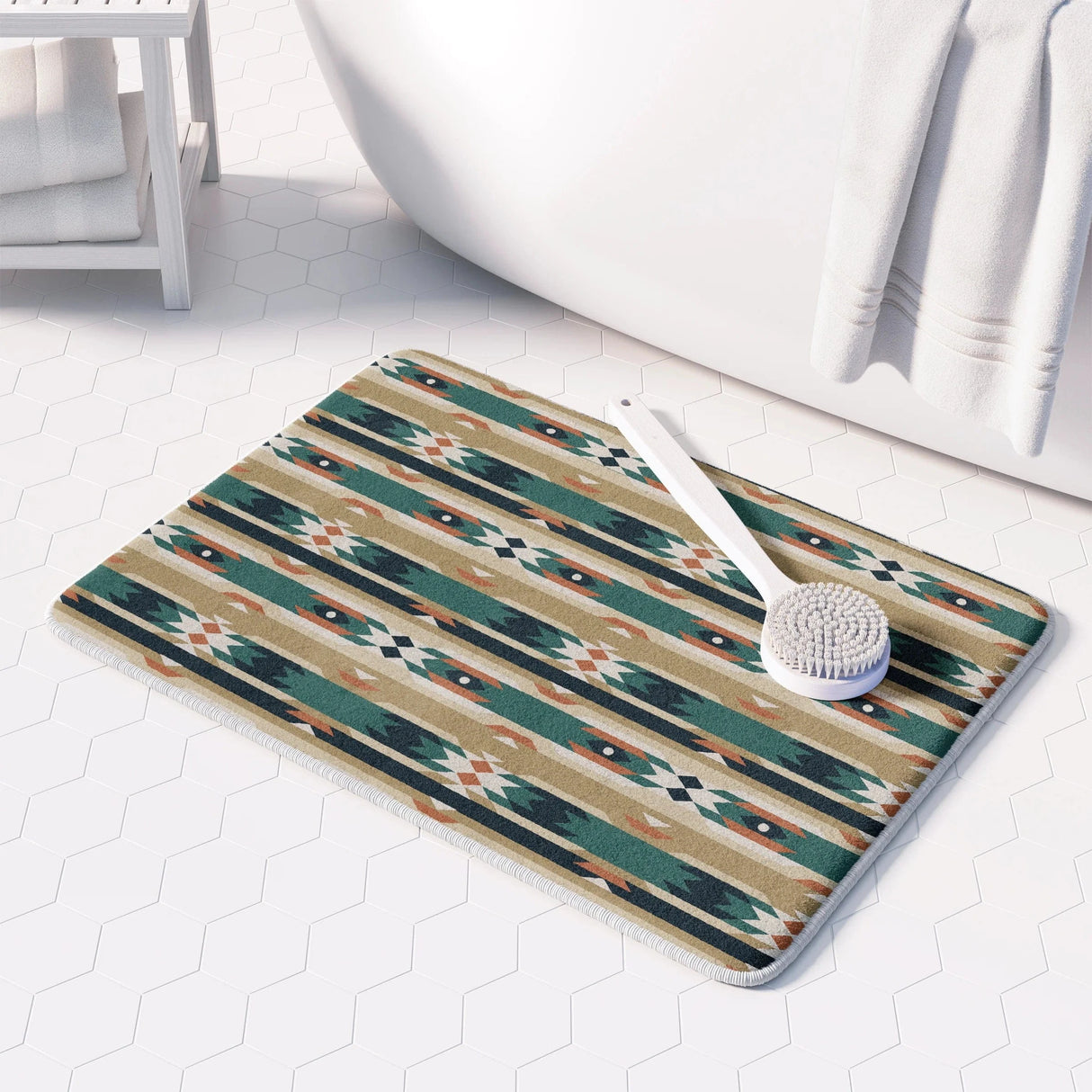 Canyon Echo Green Memory Foam Rug